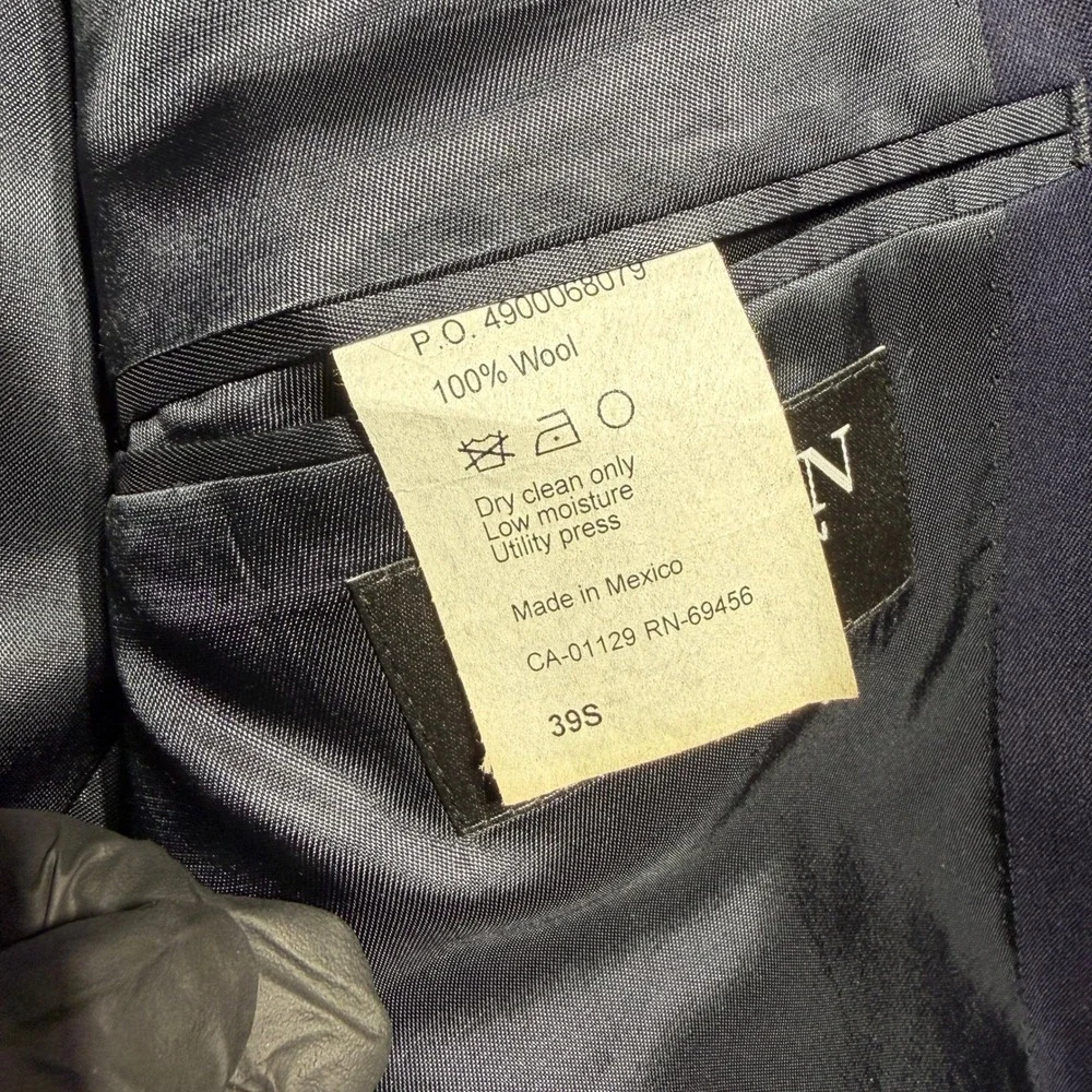 Lauren Ralph Lauren Blazer Men 39S Navy Blue Slim Fit 100% Wool 2-Button Jacket